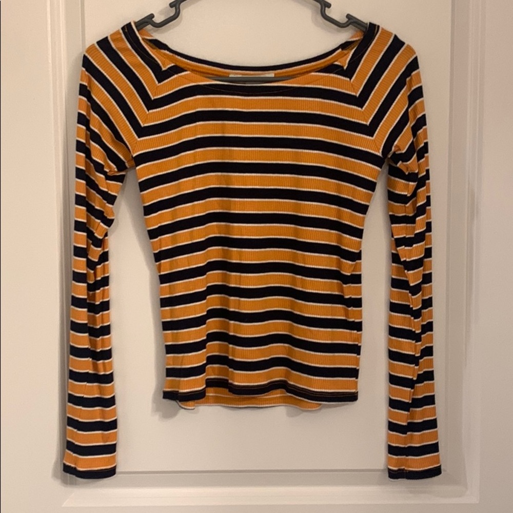 Forever 21 striped off the shoulder long sleeve